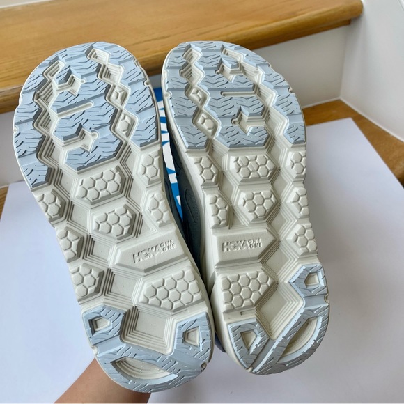 NWT Hoka One One Clifton L Suede in Country Air / Bit of Blue Unisex - Picture 12 of 15